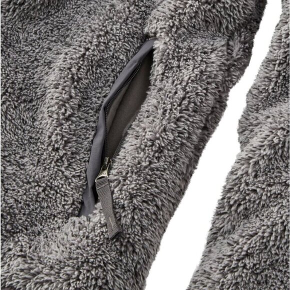 L.L.Bean Hi-Pile Fleece Jacket Gray Grey Large - Picture 5 of 14